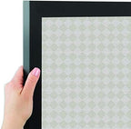 PinPix 20x16 inch Cork Bulletin Board. This Decorative Framed Pin Board Comes with Diamond Pattern in Shades of Grey Design and Satin Black. Ideal for Home, Office Decor or School (PinPix-373) - Image 2