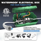 Flemoon Large Outdoor Electrical Box, IP54 Waterproof Extension Cord Cover - Image 2