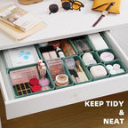 CHANCETSUI 11-Piece Stackable Drawer Organizer Set, Multi-size Desk Drawer Organizer Trays Vanity Storage Bins for Storing Makeup, Stationery, Utensils in Bathroom Dresser, Office and Kitchen - Image 2