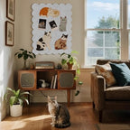 Lightomorrow Scalloped Bulletin Board, 36 x 24 Inches Felt Pin Board - Decorative Cork Alternative for Wall, Foldable Picture Self-Adhesive Vision Prayer Board with 20 Pushpins - Light Gray - Image 6
