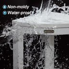 KaimuBench Corner Shower Stool for Inside Shower Waterproof, Poly Lumber Bathroom Shower Corner Bench Seat, Plastic Shower Chair Seat, Shower Shaving Foot Rest with Adjustable Feet, Non-Slip, White - Image 6