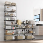 8 Tier Storage Racks Shelving, Heavy Steel Pantry Shelves, Adjustable Wire Shelving Rack, Suitable for Garage, Kitchen, Bathroom, Office, 24" W x 14" D x 80" H, Black - Image 2