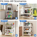 METYERRY 23.6"x23.6" Large Printer Stand with Power Outlet, 3 Tier Cart - Image 6