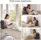 Reading Pillow for Bed, Corduroy Backrest Wedge Pillow - Image 2
