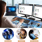 Keyboard Wrist Rest and Mouse Pad with Wrist Support Set Ergonomic Coaster,Memory Foam,Easy Typing Pain Relief,Large XL Desk Mat 31.5"x 11.8",White Dragon Cloud - Image 7