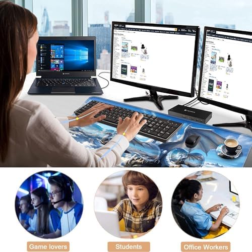 Keyboard Wrist Rest and Mouse Pad with Wrist Support Set Ergonomic Coaster,Memory Foam,Easy Typing Pain Relief,Large XL Desk Mat 31.5"x 11.8",White Dragon Cloud - Image 7