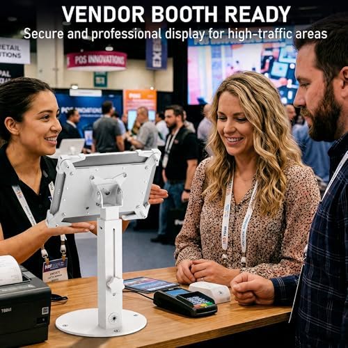 Secure Desk Tablet Kiosk Stand for 10"-14" iPad Pro Air and Samsung Tablets - Image 6
