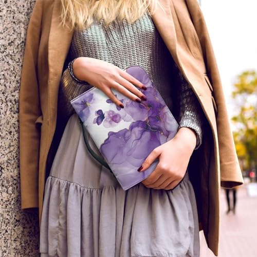 Bible Cover for Women Men Purple Marble Butterfly Pattern Bible Carrying Book Case with Handle Bible Bags Tote Bible Accessories Book Covers Church Bag - Image 5