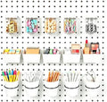 15PCS Pegboard Organizer Accessories, 5 Clear Storage Jars with Lids, 5 Bins and 5 Hanging Cups, Pegboard Containers for Garage, Workshop, Craft Room, Office and Home Organization by Unknown