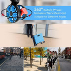 Foldable Utility Cart Portable Collapsible Crate Rolling Carts with Wheels Rolling Tote Basket Teacher Cart with Lid Wear-Resistant 360°Rotate Wheel Noiseless for Shopping Storage Office Use - Image 3