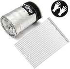 Heat Shroud Sleeve Aluminized 2 Pcs for Ultimate Heat Protection Hose Wire Shield 1-1/4''I.D. x 10FT, with 20 Pcs 7.8Inch Stainless Steel Cable Metal Zip Ties - Image 2