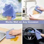 LIVOS Microfiber Cleaning Cloth Roll - 80 Pack, Reusable Paper Towels, Microfiber Towels for Cars, Super Absorbent Lint Free Cleaning Rags for House, Kitchen, Window-Light Purple, 11.5"x11.5" - Image 7