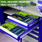 Tool Box Organizer Tray, 60 PCS & 5 Sizes, Blue and Green - Image 3