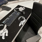keycadets Gravity Gaming Mouse Pad, Extra Large Desk Pad for Keyboard and Mouse, Non-Slip Mousepad Desk Mat with Foam Core, Anti-Fray Lock Stitching and Low Friction Cloth Surface (35.4” x 15.8”) by KeyCadets
