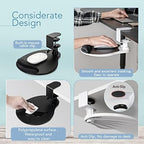 EHO Clamp-On Mouse Platform with Gel Wrist Rest, 360° Rotating Under Desk Mouse Tray with Slide-in Storage, Ergonomic Space-Saving Armrest for Left or Right-Hand Use, TAA-Compliant - Image 3