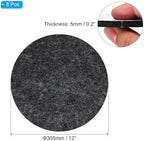 PATIKIL 12" Diameter Felt Furniture Pads, 8 Pack 1/5" Thick Lamp Base Felt Round Soft Adhesive Non-Slip Anti-Scratch Backed Felt Floor Protector for Lamp Furniture DIY Craft, Dark Grey - Image 2
