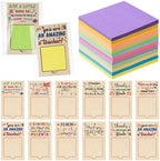 MixTeach 72 Pcs Teacher Appreciation Gifts Wooden Sticky Notes Pads Holder with Sticky Notes OPP Bags Inspirational Back to School Thank You Gifts Sticky Note Organizer for Teacher Coworker Employee by MixTeach
