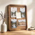 Boho Bulletin Board for Wall, 13" x 17" Aesthetic Rattan Cork Board with Wooden Frame, Decorative Pin Board for Photos, Notes & Vision Boards,Wall Organizer for Bedroom, Dorm & Office - Image 5