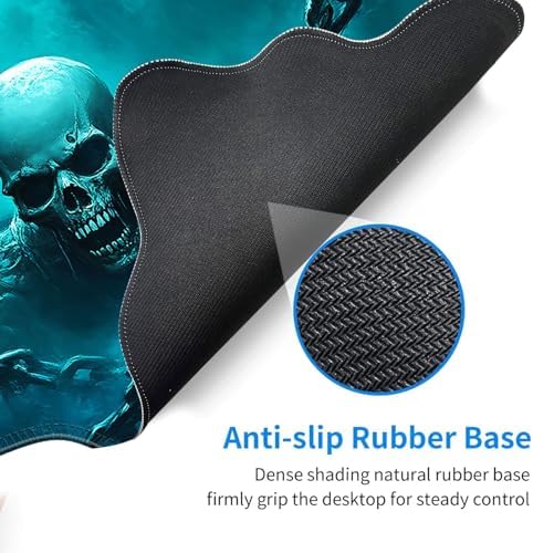 Desk Mat, Mouse Pad with Wrist Rest, 4-in-1 Large Mouse Pads for Desk, Ergonomic Mouse Pad and Keyboard Wrist Rest Gaming Keyboard Mat for Office,Cool Skulls - Image 3