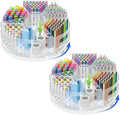 CraftGenes 2 Packs Rotating Clear Acrylic Pen Holder, Marker Organizer by CraftGenesTools