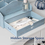 Rebee Vision Mail Organizer for Desk with 4-Slot Letter Home Decor, Blue - Image 5