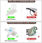 50Pcs Adhesive Cable Management Clips with 50Pcs Zip Ties, Adjustable Nylon Cable Strap Ties Wire Clips Clamps Organizer, Extra Screw & Hole - 3.55 Inch White - Image 4