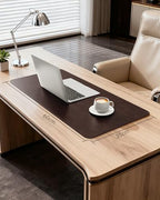 YSAGi Genuine Leather Desk Mat, 23.6"x13.8" Office Desk Pad, Thick Desk Pad Mat with Stitched Line, Non-Slip Desk Mat with Rubber Base (Dark Brown, 23.6"x13.8") - Image 6