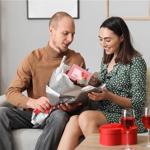 Uiifan 300 Pcs Window Gift Card Envelopes 4 x 2.8 Inch Gift Card Sleeves Mini Envelopes with Heart Shaped Clasp for Business Party Greeting Invitation(Red,Pink,Rose Red) - Image 6
