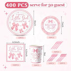 400 Pcs Pink Bows Baby Shower Party Decoration Girl for 50 - Image 3