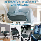 BlissTrends Extra Thick Seat Cushion for Office Chair & Car Seat, DarkGreen - Image 5