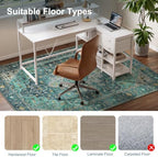 Anidaroel 46"x72" Chair Mat for Hardwood Floor/Tile Floor, Desk Chair Mat for Hard Floors, Under Desk Rug Protector for Rolling Chair, Computer Gaming Chair Mat, Low Pile Carpet Floor Mat - Image 2