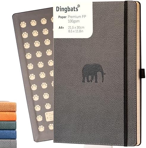 Dingbats* - Wildlife Plain Extra Large A4 Notebook - PU Leather Hardcover Journal for Work, Writing - Pocket, Elastic Closure, Pen Holder, Bookmark by DingbatsNotebooks