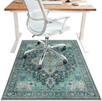 36"x60" Office Chair Mat for Hardwood Floor, Non-Slip Washable Turquoise by BESBLEE