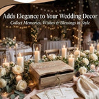 Wooden wedding Card Box with Lock - Elegant Graduation Decorations & Greeting Card Organizer, Secure Keepsake Storage for Cards, Invitations & More, Stylish & Functional Design - Image 4