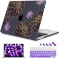 Mektron for 2026/2025/2024/2023 MacBook Air 15 INCH M5 A3448 /M4 A3241 /M3 A3114 /M2 A2941 Case, Printed Plastic Hard Shell Cover with 15.3" Liquid Retina Display Touch ID, Golden Dahlia Flowers by Mektron