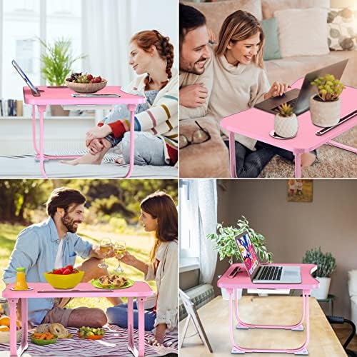 Fayquaze Lap Laptop Desk, Portable Foldable Laptop Bed Table with Storage Drawer and Cup Holder, Lap Desk Lap Bed Stand Tray Table Serving Tray for Eating, Reading and Working - Image 6