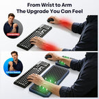 MEKASS Extra Large Wide Wrist Rest Set for Keyboard and Mouse, Ergonomic Memory Foam Wrist Support with Non-Slip Silicone Base, Pain Relief, Desk Cushion for Office, Work, Gaming - Image 2