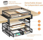 Under Desk Drawer Storage Organizer 3-Tier No Drill Office Black - Image 4