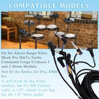 Cable Harness Snake Loom Replacement Compatible with Alesis Nitro Mesh Electronic Drum Set Module Surge Command Forge Turbo Crimson DM7X RCA Connector Type Hi-Hat Fit for 1/4" to 3.5mm Adapter - Image 4