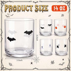 SiliFine 4 Pack Halloween Icon Juice Glasses, 14 oz - Image 4