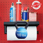 Pegboard Paper Towel Holder with Hooks, Peg Board Organizer Accessory - Image 5