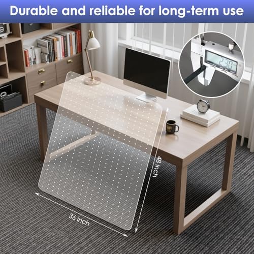 Kuyal Office Chair Mat for Carpet, 2 Pack Heavy Duty Computer Chair Mat - Image 2