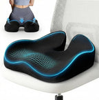 Sytopia Extra Large Office Chair Cushion, 19" x 17" Ergonomic Memory Foam Seat Cushion, Pressure Relief for Tailbone Pain, Sciatica & Hip Pain, Booster Pad for Sitting & Driving, Extra Cover (Black) by Sytopia