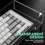 Acrylic Keyboard Cover, Clear Keyboard Dust Cover for Desktop Anti-Cat Protector Lid Waterproof Protective Case (18.5x5.9x1.8 Inches) - Image 5