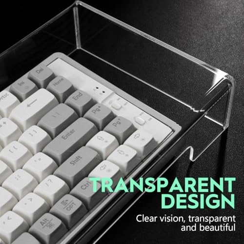 Acrylic Keyboard Cover, Clear Keyboard Dust Cover for Desktop Anti-Cat Protector Lid Waterproof Protective Case (18.5x5.9x1.8 Inches) - Image 5