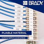 Brady Authentic (M21-187-C-342) PermaSleeve Heat Shrink Tubing for Control and Electrical Panels, Wire Harness, Black on White-For M210, M210-LAB, M211, BMP21-PLUS and BMP21-LAB Printers, .335" W 7' L - Image 4