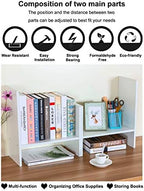 PAG-Mass Desktop Bookshelf Freestanding Wooden Countertop Bookcase Accessories Organizer Display Rack Dorm Desk Storage Shelf - Image 5