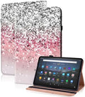Case for Kindle Fire HD 10 & 10 Plus Tablet (13th/11th Generation, 2023/2021 Release) 10.1" - PU Leather Flip Case with Elastic Band & Card Slots/Holder, Multi-Angle Stand Cover - Gradation by TUOLISG