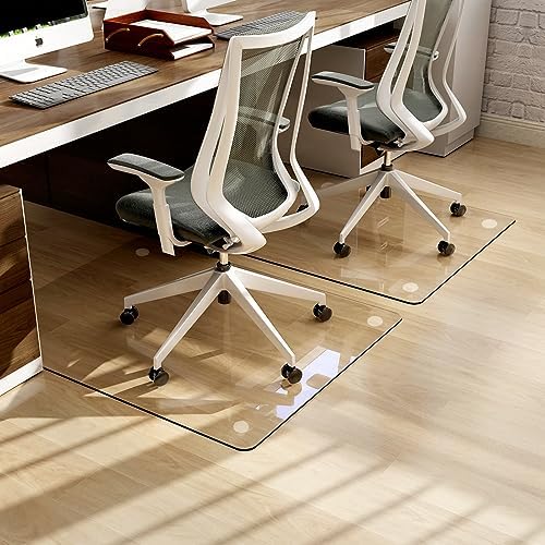EASLY 36"X46" Chair Mat for Carpet-Office Chair Mat Tempered Glass for Home - Image 2