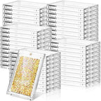SATINIOR 60 Pcs Clear 100 Pt Magnetic Card Holders for Trading Cards by SATINIOR